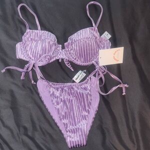 Dippin' Daisy's Purple Striped Bikini